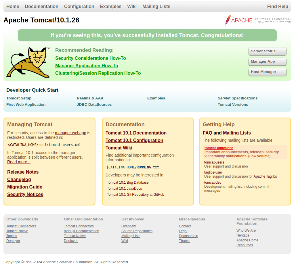 install Apache Tomcat 10 on Ubuntu 24.04