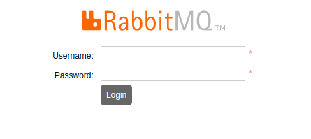 RabbitMQ login page