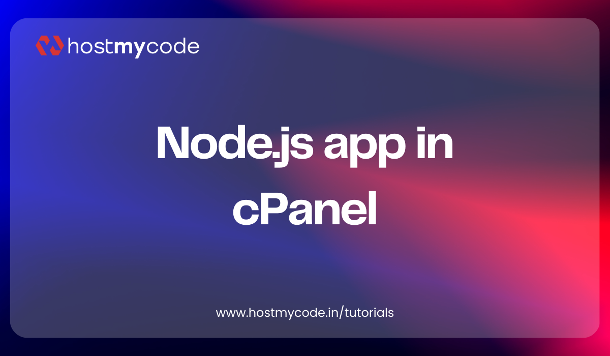 How To Deploy Node.js app in cPanel