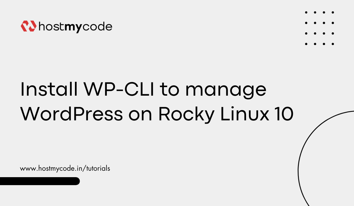 Install WP-CLI to manage WordPress on Rocky Linux 10